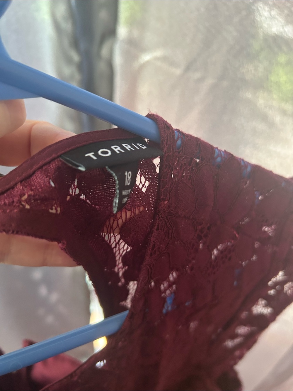 torrid Burgundy Lace Mini Dress - Picture 3 of 3